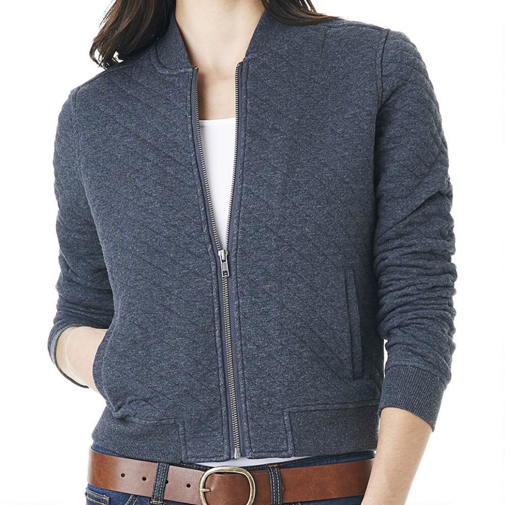 Women's XL Bass Smoke Heather Grey Cotton Jacket